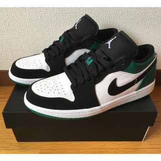 ナイキ(NIKE)のAIR JORDAN 1 LOW BLACK-MYSTIC GREEN 26cm(スニーカー)