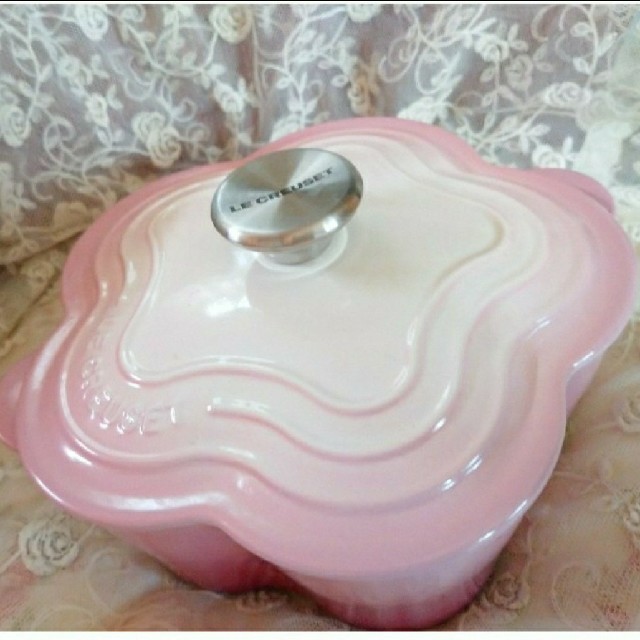 ☆美品☆ル・クルーゼココット・フルール ブーケピンク チープ ogawask.com