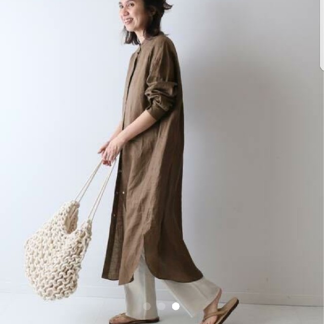 FRAMeWORK(フレームワーク)のFRAMeWORK   FRENCH LINEN シャツワンピース レディースのトップス(シャツ/ブラウス(長袖/七分))の商品写真