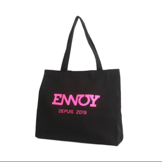 ENNOY TOTE BAG BLACK / PINK エンノイ　トート　バック