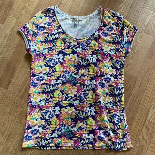 ザラ(ZARA)のZARA 花柄 Tシャツ L(Tシャツ(半袖/袖なし))