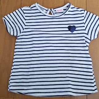 ザラキッズ(ZARA KIDS)のZARA/ボーダーハート付きTシャツ/キッズ80cm⚠️値下げ中(Ｔシャツ)