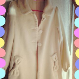 フィント(F i.n.t)のタグなし新品♥fintリボンコート(ロングコート)