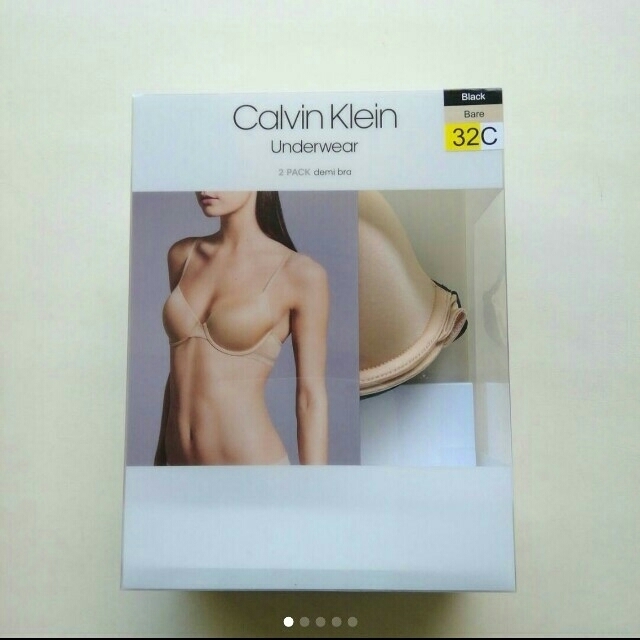 Calvin Klein(カルバンクライン)のカルバンクライン　デミブラ　３２Ｃ　７０Ｃ　２枚セット　Ｔシャツブラ　c70 レディースの下着/アンダーウェア(ブラ)の商品写真