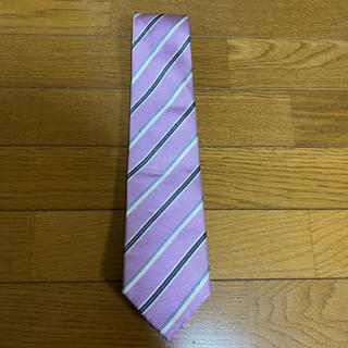 メンズ　ネクタイ　ピンク　ストライプ　紫　通勤　ビジネス　スーツ(ネクタイ)