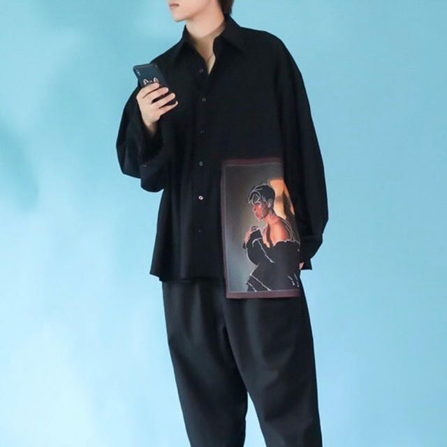 ADD(アデデ)のADD SEOUL 黒シャツ　韓国ブランド メンズのトップス(シャツ)の商品写真