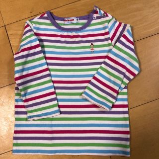 ミキハウス(mikihouse)の（ぼむこ様専用）女児　ボーダーカットソー　80センチ　ミキハウス(シャツ/カットソー)