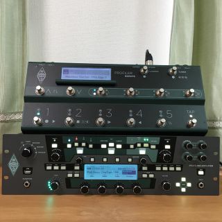 kemper ラック（アンプ付き）本体、フットコントローラー、HATAノブ(ギターアンプ)