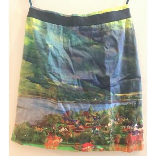 アンソロポロジー(Anthropologie)のMeadow Rue by Anthropologieの水彩プリントスカート(ミニスカート)