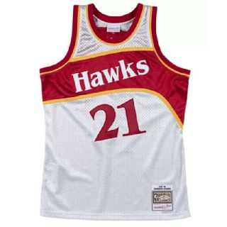 ミッチェルアンドネス(MITCHELL & NESS)のドミニク・ウィルキンスPLATINUM スイングマン ジャージ【L】(バスケットボール)