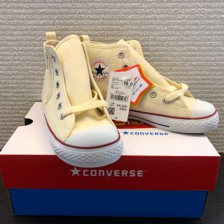 コンバース(CONVERSE)のコンバース　ハイカット　クリーム　19cm 新品未使用(スニーカー)