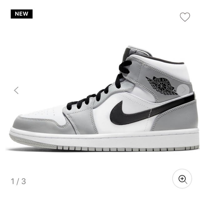 NIKE(ナイキ)のAIR JORDAN 1 MID エア ジョーダン 1 MID グレー メンズの靴/シューズ(スニーカー)の商品写真