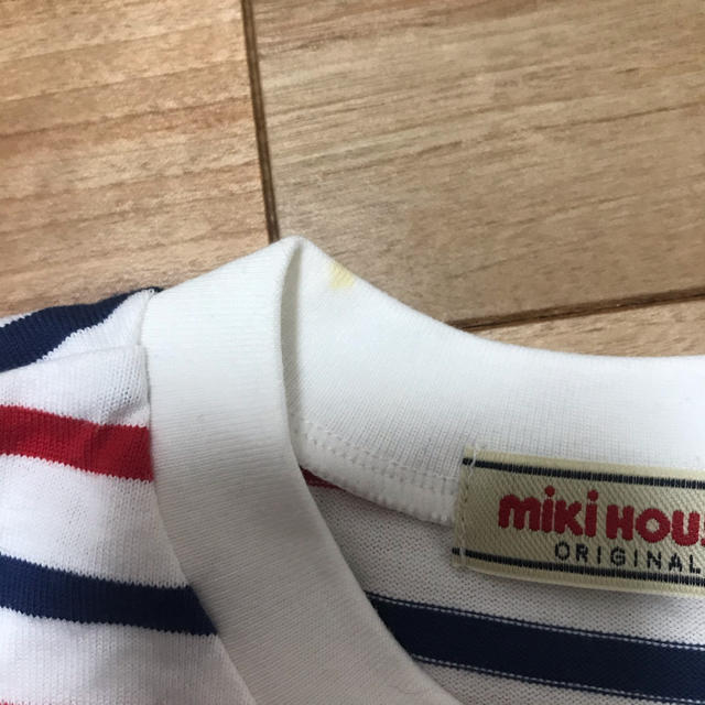 mikihouse(ミキハウス)の未使用⭐︎ミキハウス  ボーダー Tシャツ 90 キッズ/ベビー/マタニティのキッズ服男の子用(90cm~)(Tシャツ/カットソー)の商品写真