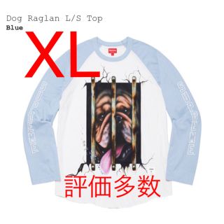 シュプリーム(Supreme)のsupreme Dog Raglan L/S Top blue XL(Tシャツ/カットソー(七分/長袖))