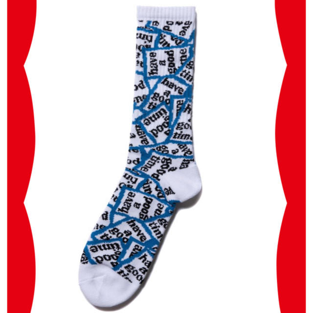 BEAMS(ビームス)のBLUE FRAME ALLOVER SOCKS 最安値❗️ メンズのレッグウェア(ソックス)の商品写真