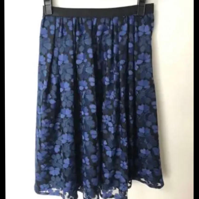NATURAL BEAUTY(ナチュラルビューティー)のナチュラルビューティ  チュール刺繍スカート  新品 レディースのスカート(ひざ丈スカート)の商品写真