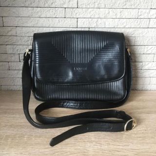 ランバン(LANVIN)の※大幅値下げ!!ランバン♡レザー ブラック 黒 ショルダーバッグ ゴールド(ショルダーバッグ)