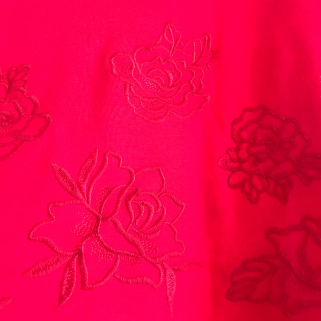 rienda(リエンダ)のrienda  刺繍バラ柄Tシャツ レディースのトップス(Tシャツ(半袖/袖なし))の商品写真