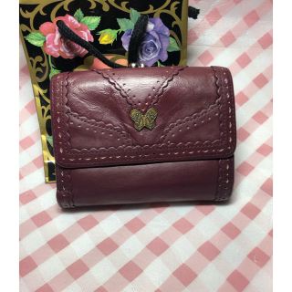 アナスイ(ANNA SUI)のアナスイ　ワインレッド　二つ折り財布(財布)