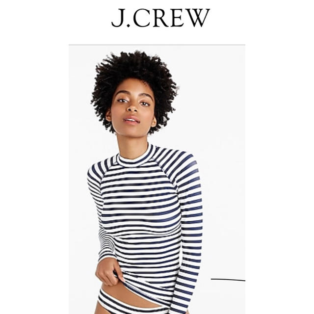 J CREW ボーダー柄ラッシュガード UPF50 サイズL（未使用）