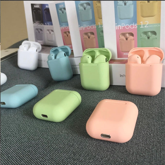 【即購入ok】Inpods12 ピンク　ワイヤレスイヤフォン　tws スマホ/家電/カメラのオーディオ機器(ヘッドフォン/イヤフォン)の商品写真