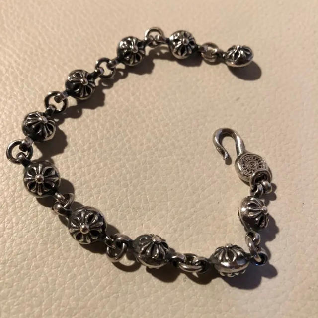 Chrome Hearts(クロムハーツ)のクロムハーツ　クロスボールブレスレット  値下げ応じます メンズのアクセサリー(ブレスレット)の商品写真