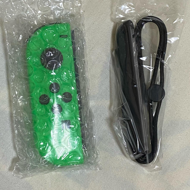 【新品未使用】Joy-Con 左 ネオングリーン & ストラップ ブラック