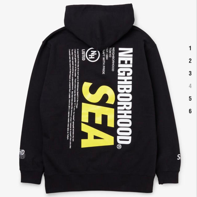 NEIGHBORHOOD(ネイバーフッド)のwind and sea NEIGHBORHOOD HOODED L パーカー メンズのトップス(パーカー)の商品写真