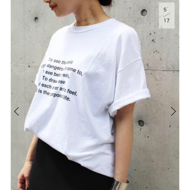 DEUXIEME CLASSE(ドゥーズィエムクラス)のドゥーズィエムクラス  バックプリントLIFE Tシャツ レディースのトップス(Tシャツ(半袖/袖なし))の商品写真