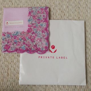 プライベートレーベル(PRIVATE LABEL)のハンカチ ピンク花柄(ハンカチ)