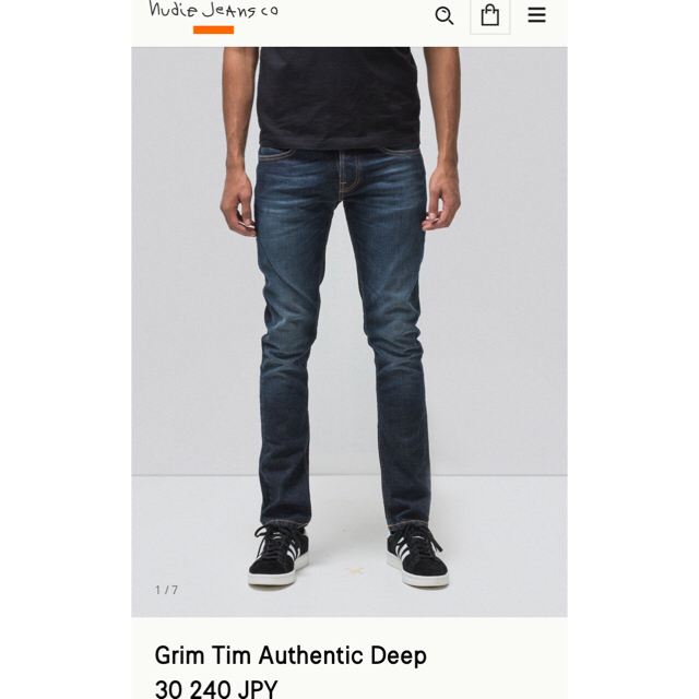 Nudie Jeans(ヌーディジーンズ)のNudie jeans ヌーディジーンズ GRIM TIM 送料込 73%off メンズのパンツ(デニム/ジーンズ)の商品写真