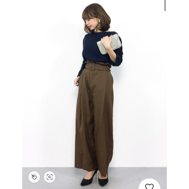 Rope' Picnic(ロペピクニック)のベルト付きハイウエストカシュクールパンツ レディースのパンツ(カジュアルパンツ)の商品写真