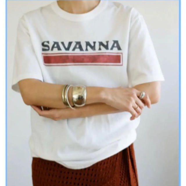 yoshio kubo(ヨシオクボ)のmuller of yoshiokubo 今期未使用ロゴTシャツ　SAVANNA レディースのトップス(Tシャツ(半袖/袖なし))の商品写真