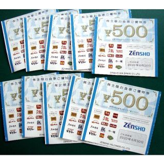 ゼンショ－ 株主優待券 ￥5000分　2,020年6月末 送料込(レストラン/食事券)