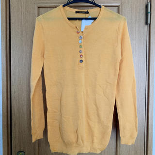 Lサイズウール100%黄色セーター(ニット/セーター)