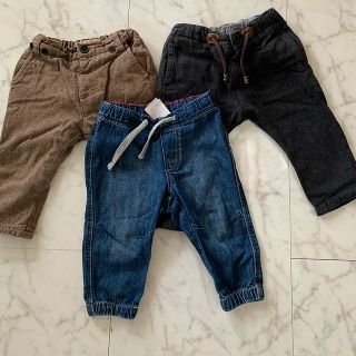 ザラキッズ(ZARA KIDS)のパンツ3点セット　ZARA baby  H&M 74㎝(パンツ)