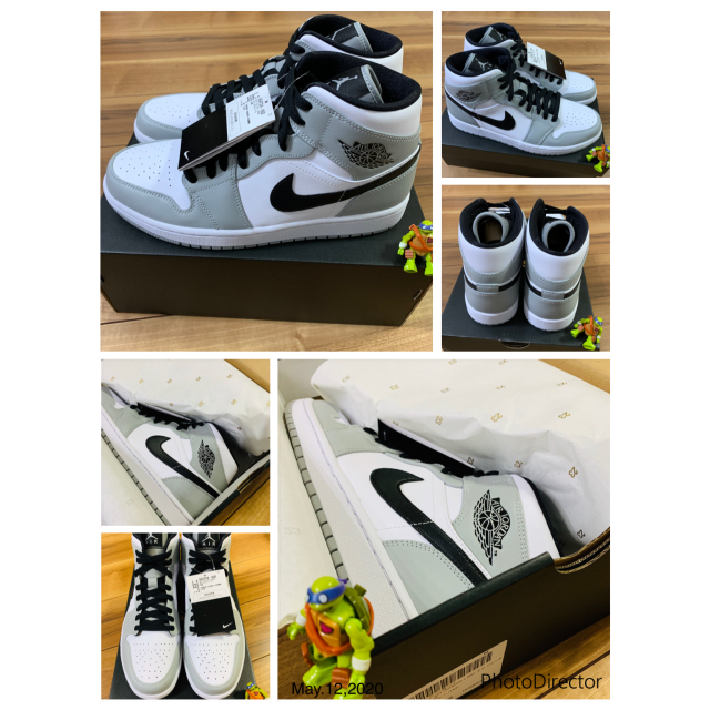 NIKE(ナイキ)の27cm NIKE AIR JORDAN 1 MID LIGHT GREY 新品 メンズの靴/シューズ(スニーカー)の商品写真