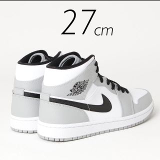 ナイキ(NIKE)の27cm NIKE AIR JORDAN 1 MID LIGHT GREY 新品(スニーカー)