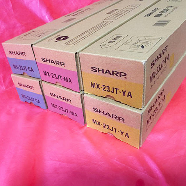 SHARP(シャープ)の■シャープ 純正トナー MX-23JT CA/MA/YA 3色6本セット■ インテリア/住まい/日用品のオフィス用品(OA機器)の商品写真