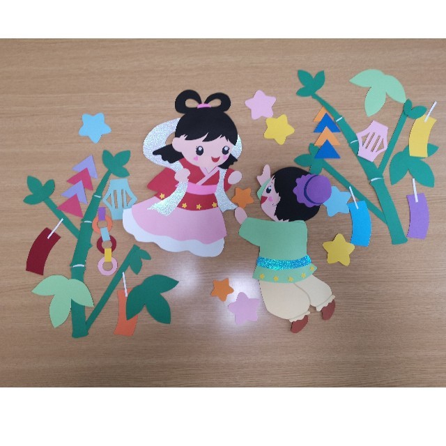 壁面飾り　七夕　織姫と彦星A-3 | フリマアプリ ラクマ