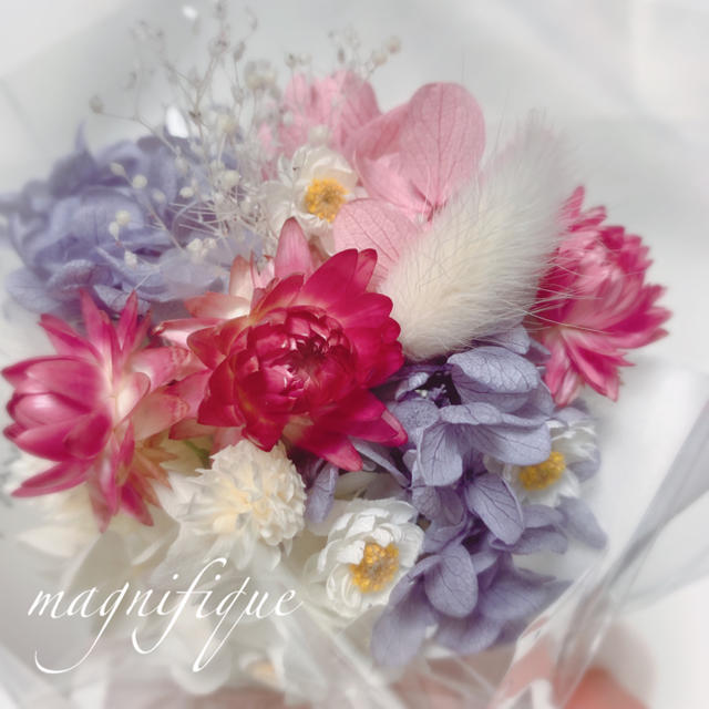 お花畑♡ ドライフラワー 花束 ブーケ スワッグ ギフト ハンドメイドのフラワー/ガーデン(ドライフラワー)の商品写真