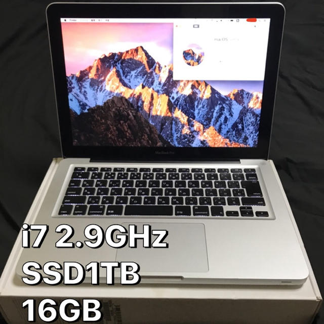 【SSD1TB 16GB】MacBook Pro 2.9GHz Core i7