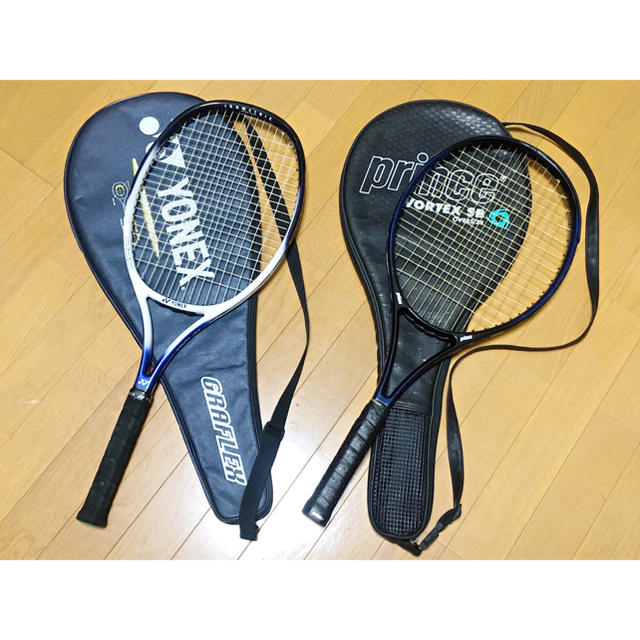 Prince(プリンス)のテニスラケット　prince  & YONEX ケース付き　2本セット‼️ スポーツ/アウトドアのテニス(ラケット)の商品写真