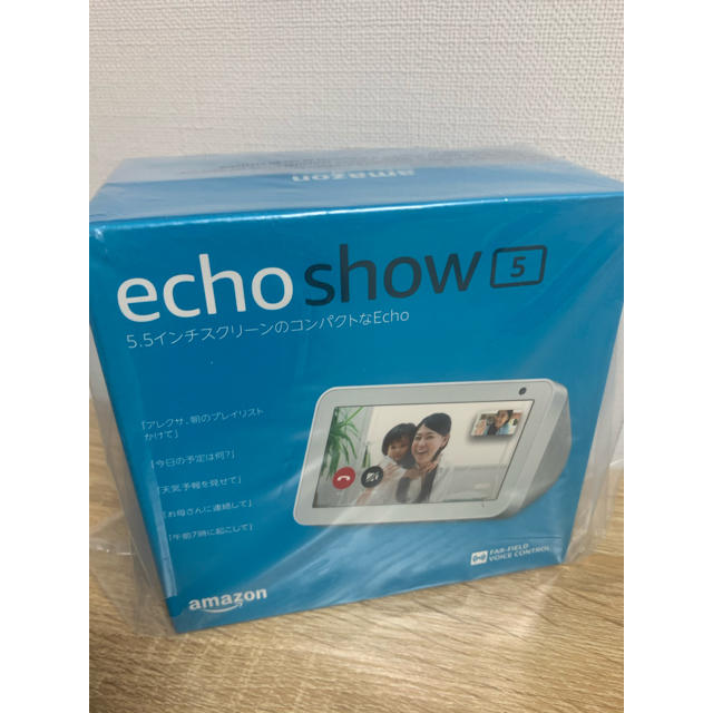 ECHO(エコー)のAmazon echo show 5 【新品未開封】 スマホ/家電/カメラのオーディオ機器(スピーカー)の商品写真