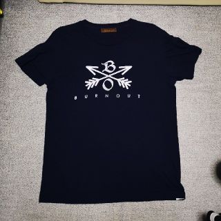 BURNOUT  クロスドアローTシャツ(ネイビー)(Tシャツ/カットソー(半袖/袖なし))