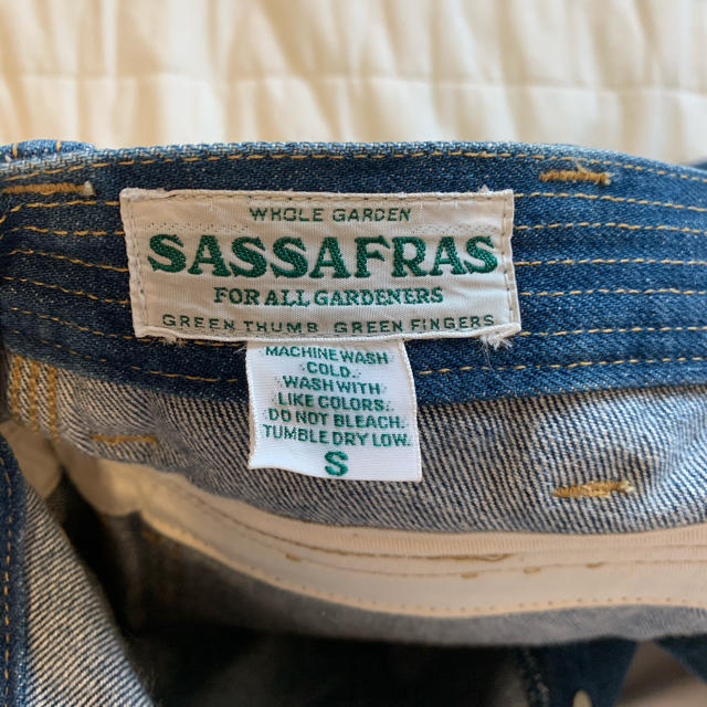 SASSAFRAS(ササフラス)のササフラス　カーゴデニム　Sサイズ メンズのパンツ(ワークパンツ/カーゴパンツ)の商品写真