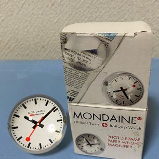 モンディーン(MONDAINE)のMONDAINE モンディーン　スイス鉄道時計型ペーパーウエイト　非売品(置物)