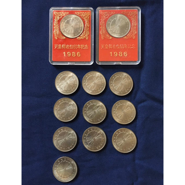 天皇御在位60年　記念硬貨　500円　12枚
