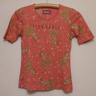 ピンクハウス(PINK HOUSE)のピンクハウス　半袖　M　オレンジ　いちご柄(Tシャツ(半袖/袖なし))