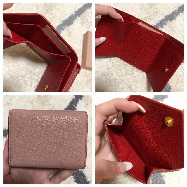 miumiu(ミュウミュウ)のmiumiu マドラスラブ ラブレター三つ折財布 レディースのファッション小物(財布)の商品写真